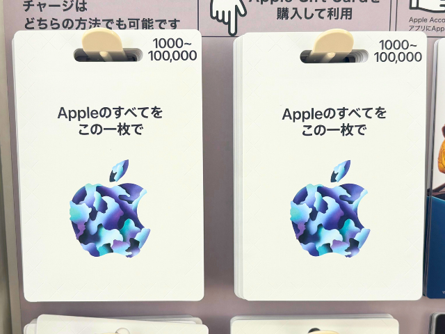 Appleギフトカードバリアプルタイプ